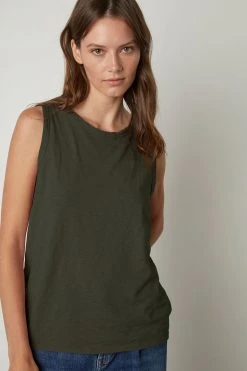 Velvet By Graham & Spencer TAURUS COTTON SLUB TANK