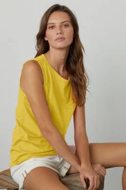 Velvet By Graham & Spencer TAURUS COTTON SLUB TANK