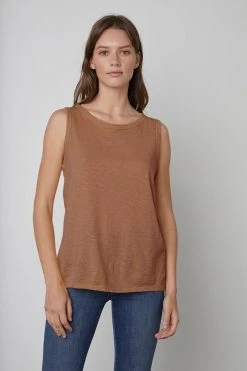 Velvet By Graham & Spencer TAURUS COTTON SLUB TANK Womens