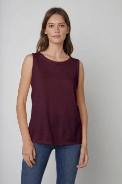 Velvet By Graham & Spencer TAURUS COTTON SLUB TANK Womens