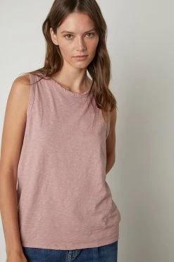 Velvet By Graham & Spencer TAURUS COTTON SLUB TANK Womens