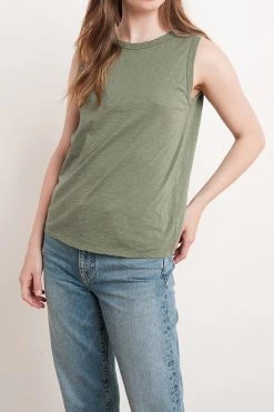 Velvet By Graham & Spencer Womens TAURUS COTTON SLUB TANK
