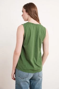 Velvet By Graham & Spencer Womens TAURUS COTTON SLUB TANK