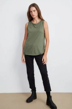 Velvet By Graham & Spencer Womens TAURUS COTTON SLUB TANK