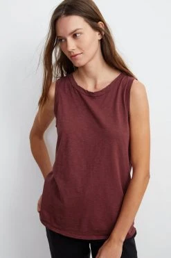 Velvet By Graham & Spencer Womens TAURUS COTTON SLUB TANK