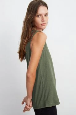 Velvet By Graham & Spencer Womens TAURUS COTTON SLUB TANK