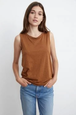 Velvet By Graham & Spencer Womens TAURUS COTTON SLUB TANK