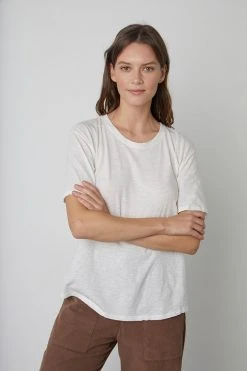 Velvet By Graham & Spencer TERA COTTON SLUB TEE Womens 8 Velvet By Graham & Spencer TERA COTTON SLUB TEE Womens