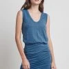 Velvet By Graham & Spencer Womens THEODORA COTTON SLUB TANK DRESS