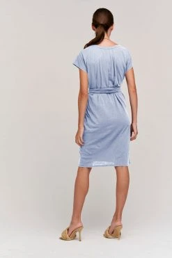 Velvet By Graham & Spencer Womens VERONICA COTTON SLUB WRAP DRESS