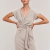 Velvet By Graham & Spencer Womens VERONICA COTTON SLUB WRAP DRESS