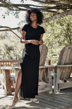 Velvet By Graham & Spencer ZIGGY COTTON SLUB MAXI DRESS Womens