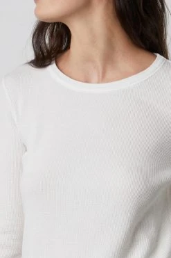 Velvet By Graham & Spencer CAROLINA COTTON THERMAL TEE Womens