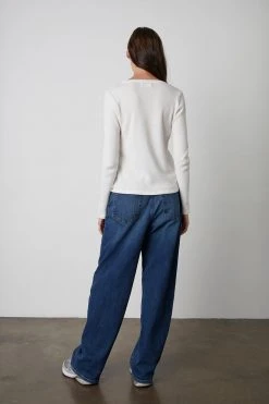 Velvet By Graham & Spencer CAROLINA COTTON THERMAL TEE Womens