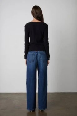 Velvet By Graham & Spencer Womens HILARY COTTON THERMAL HENLEY