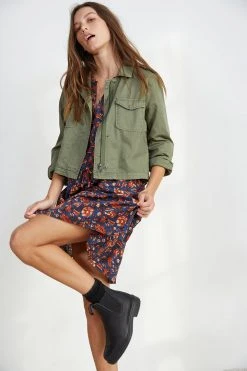 Velvet By Graham & Spencer Womens DIXIE CROPPED ARMY JACKET