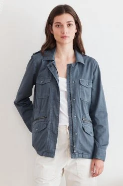 Velvet By Graham & Spencer RUBY LIGHT-WEIGHT ARMY JACKET Womens