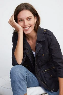 Velvet By Graham & Spencer RUBY LIGHT-WEIGHT ARMY JACKET