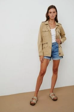 Velvet By Graham & Spencer RUBY LIGHT-WEIGHT ARMY JACKET