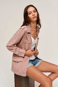 Velvet By Graham & Spencer RUBY LIGHT-WEIGHT ARMY JACKET Womens 52 Velvet By Graham & Spencer RUBY LIGHT-WEIGHT ARMY JACKET Womens