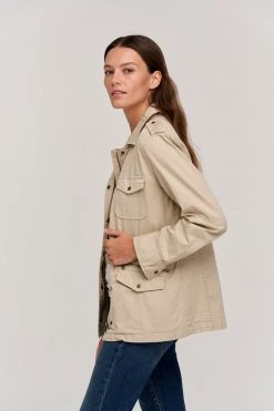 Velvet By Graham & Spencer RUBY LIGHT-WEIGHT ARMY JACKET Womens 41 Velvet By Graham & Spencer RUBY LIGHT-WEIGHT ARMY JACKET Womens