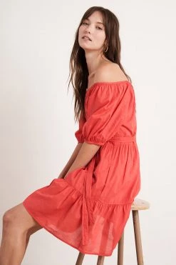 Velvet By Graham & Spencer Womens RENELLE PUFF SLEEVE DRESS