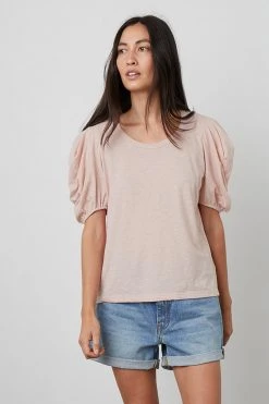 Velvet By Graham & Spencer Womens KIERA PUFF SLEEVE TEE