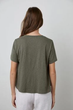 Velvet By Graham & Spencer LULA COTTON SLUB SWING TEE Womens