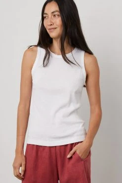 Velvet By Graham & Spencer Womens MAXIE RIBBED TANK TOP