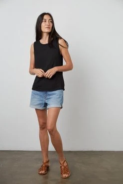 Velvet By Graham & Spencer TAURUS COTTON SLUB TANK