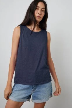 Velvet By Graham & Spencer Womens TAURUS COTTON SLUB TANK