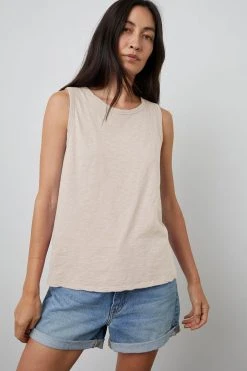 Velvet By Graham & Spencer Womens TAURUS COTTON SLUB TANK