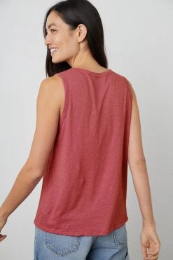 Velvet By Graham & Spencer Womens TAURUS COTTON SLUB TANK