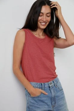 Velvet By Graham & Spencer Womens TAURUS COTTON SLUB TANK
