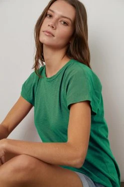 Velvet By Graham & Spencer TOOTSI CREW NECK TEE Womens