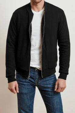 Velvet By Graham & Spencer Mens CABE COZY JERSEY BOMBER JACKET