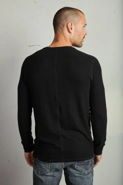 Velvet By Graham & Spencer FAUST MARLED COZY JERSEY HENLEY Mens