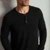Velvet By Graham & Spencer FAUST MARLED COZY JERSEY HENLEY Mens