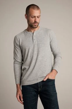 Velvet By Graham & Spencer FAUST MARLED COZY JERSEY HENLEY Mens