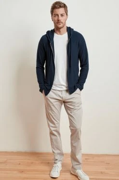 Velvet By Graham & Spencer LOUDON COZY HEATHER JERSEY ZIP HOODIE