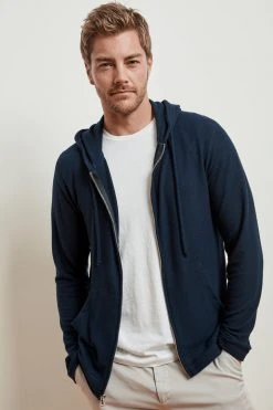 Velvet By Graham & Spencer LOUDON COZY HEATHER JERSEY ZIP HOODIE