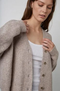 Velvet By Graham & Spencer MAGGIE BUTTON FRONT CARDIGAN Womens