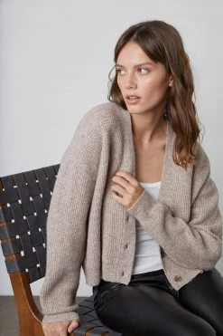 Velvet By Graham & Spencer MAGGIE BUTTON FRONT CARDIGAN Womens