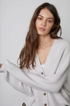 Velvet By Graham & Spencer MAGGIE BUTTON FRONT CARDIGAN Womens