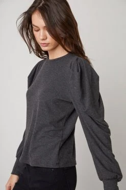 Velvet By Graham & Spencer Womens BIANCA PUFF SLEEVE TOP