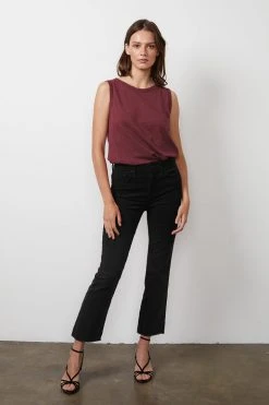 Velvet By Graham & Spencer CANDACE CORDUROY HIGH RISE CROP JEAN Womens