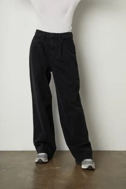 Velvet By Graham & Spencer Womens HARLOW HIGH RISE WIDE LEG DENIM