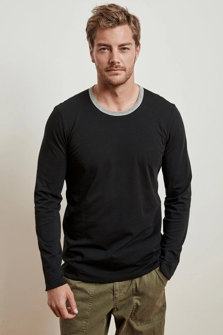Velvet By Graham & Spencer Mens STEPHEN REVERSIBLE COTTON LONG SLEEVE TEE 5 Velvet By Graham & Spencer Mens STEPHEN REVERSIBLE COTTON LONG SLEEVE TEE