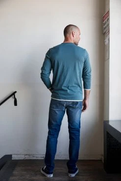 Velvet By Graham & Spencer STEPHEN REVERSIBLE COTTON LONG SLEEVE TEE