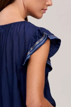 Velvet By Graham & Spencer MILAN CAP SLEEVE BLOUSE